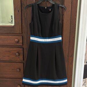 Tommy Hilfiger Black Mini Dress with Blue and White Accents